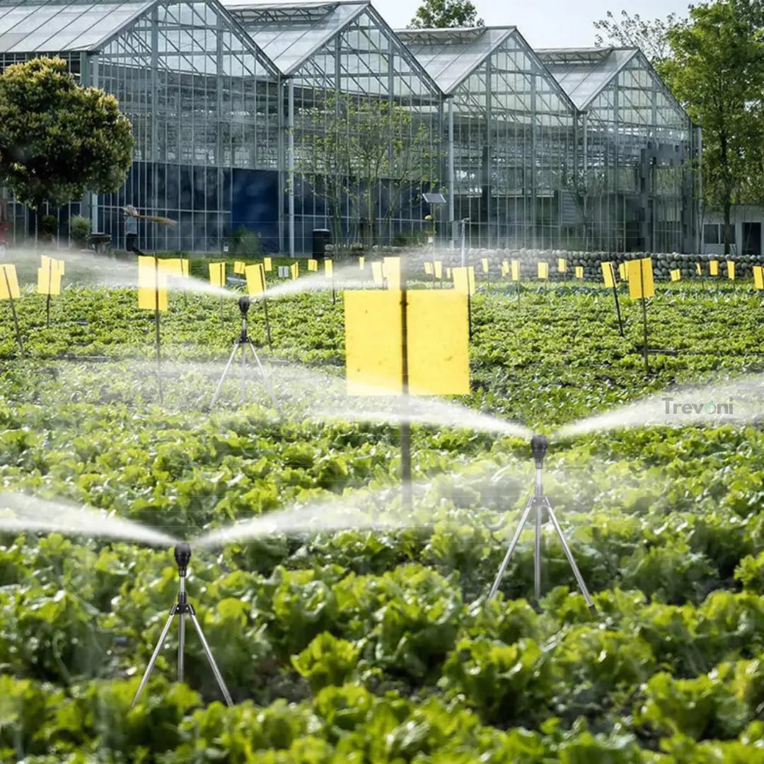 Aspersor Tripé Automático para Irrigação 360º - Máxima Eficiência e Pressão + BRINDE (Mang. Profissional de 15 Metros)